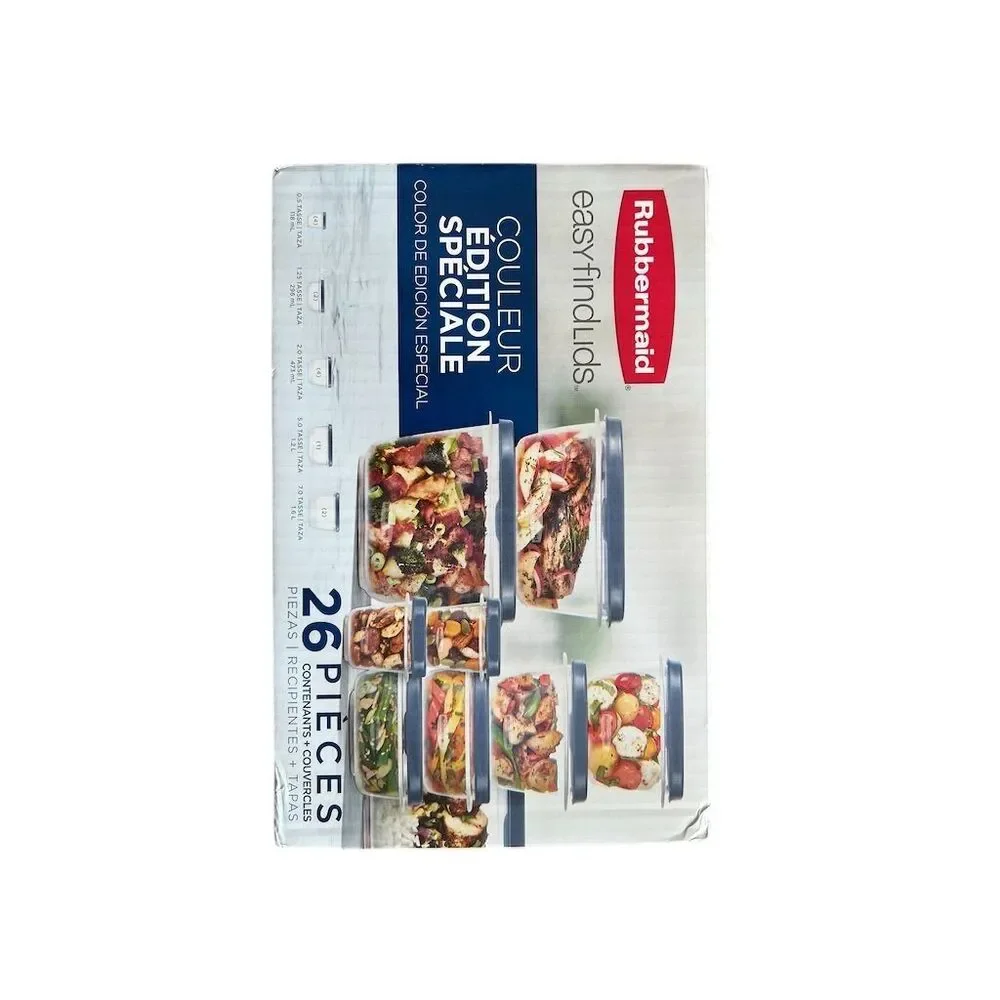 Rubbermaid 26-Piece Food Storage Container Set with Easy Find Lids